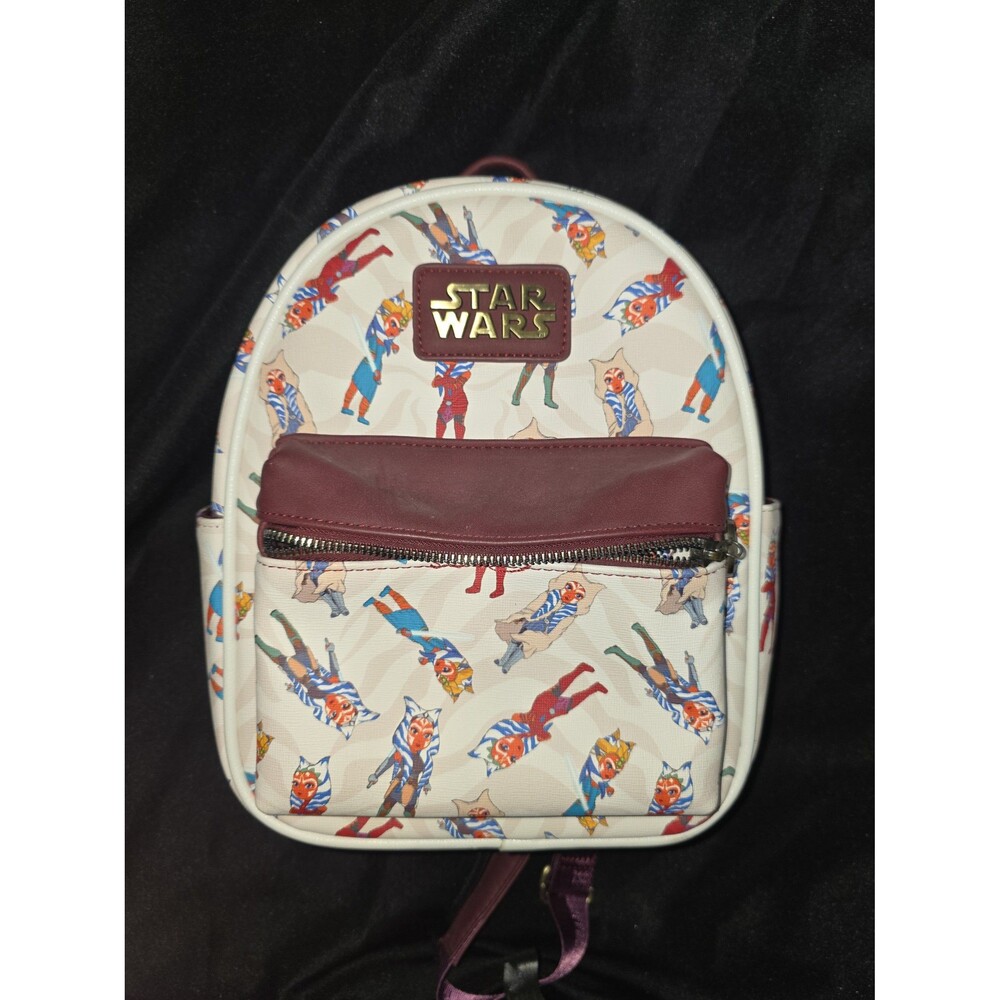 Like new Disney star wars ashoka character print mini backpack bookbag bag!